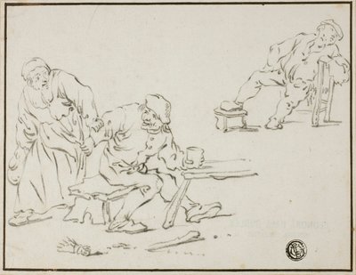 Cena da taverna de Adriaen van Ostade