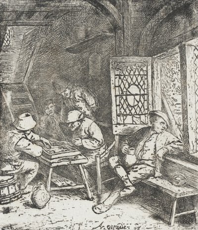 Os jogadores de gamão de Adriaen van Ostade