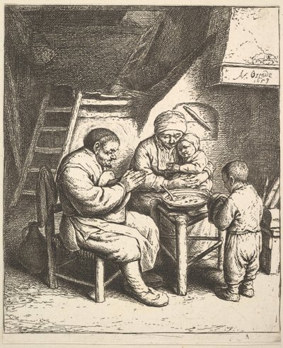 A Bênção, 1610-85. de Adriaen van Ostade