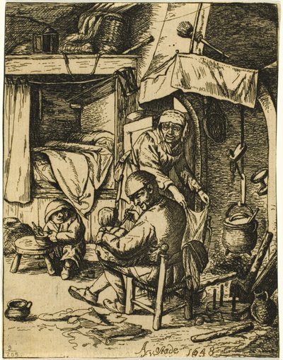 O Pater Famílias de Adriaen van Ostade