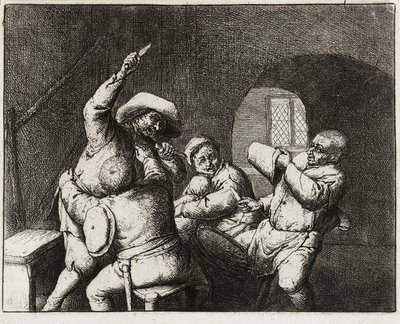 A disputa dos camponeses de Adriaen van Ostade