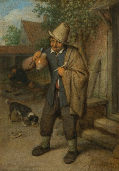O sentido do gosto (de uma série sobre os cinco sentidos) de Adriaen van Ostade