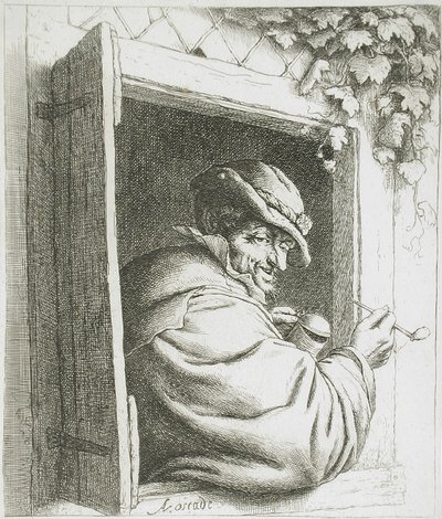 O fumador à janela de Adriaen van Ostade