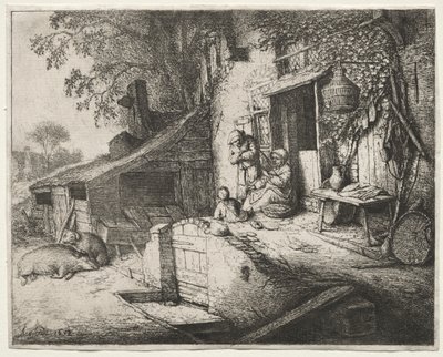 A Mulher Girando de Adriaen van Ostade