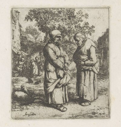 Duas velhas conversando Os dois fofoqueiros de Adriaen van Ostade