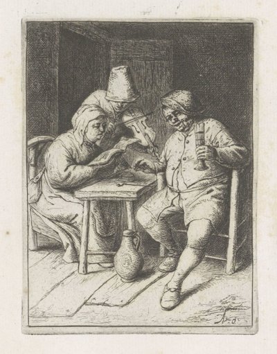 Fiddler na mesa de um casal
O concerto de Adriaen van Ostade