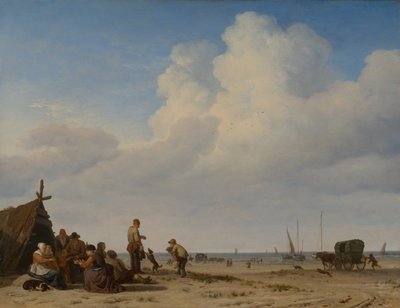Cena na praia de Adriaen van de Velde