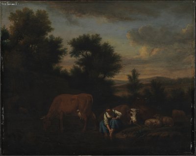 Pastora com gado de Adriaen van de Velde