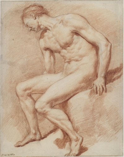 Nu masculino sentado de Adriaen van de Velde