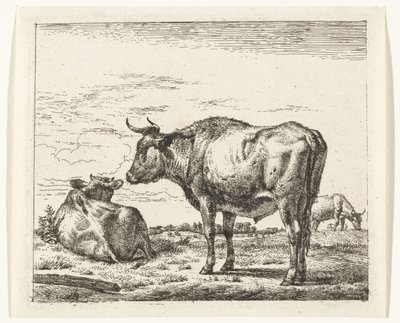 Touro em pé
Vários animais (título da série) de Adriaen van de Velde
