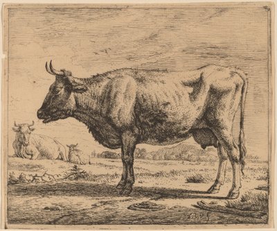 Duas vacas e uma ovelha de Adriaen van de Velde