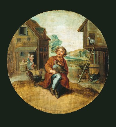 No pátio da quinta de Adriaen van de Venne