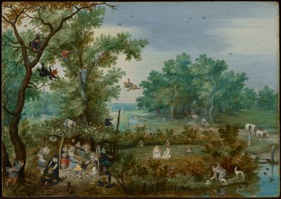 Companhia alegre num caramanchão de Adriaen van de Venne