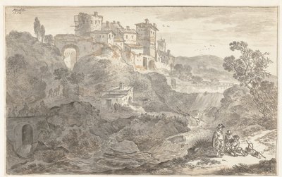 Paisagem italiana de Adriaen van der Cabel
