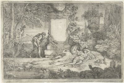 Pastoras adormecidas
Landscapes, série 1 (título da série) de Adriaen van der Kabel