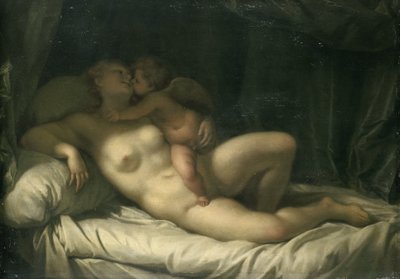 Amor Kissing Venus de Adriaen van der Werff (manner of)