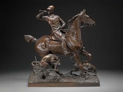 Foi embora - Um Grupo de Caça, c.1887 (bronze) de Adrian Jones