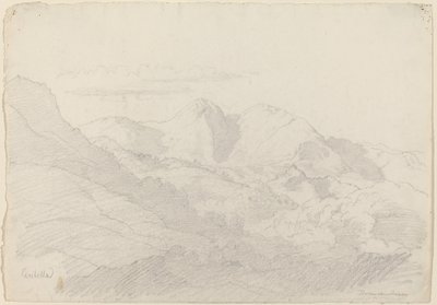 The Sabine Hills e Rocca Santo Stefano visto de Civitella de Adrian Ludwig Richter