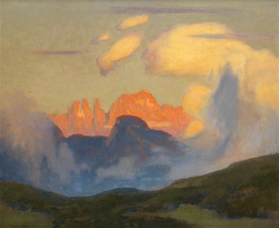 Evening Glow on Rosengarten (Óleo sobre tela) de Adrian Scott Stokes