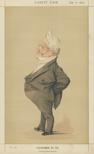 Adolphe Thiers (litografia a cores) de Adriano Cecioni