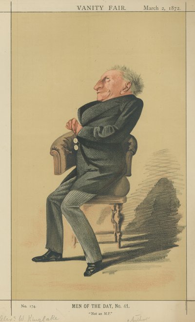 Alexander William Kinglake (lito colorido) de Adriano Cecioni