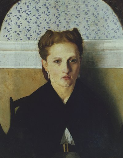 Retrato da esposa do artista (óleo sobre tela) de Adriano Cecioni