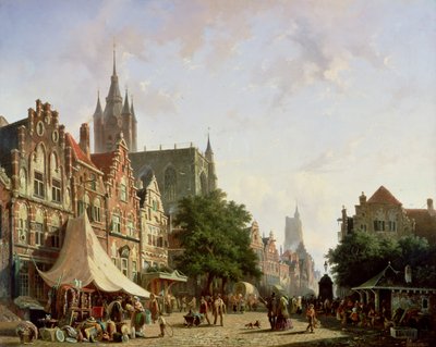 Cena de rua holandesa de Adrianus Eversen