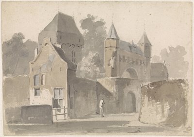 Vista de um portão da cidade de Adrianus Eversen