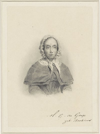 Retrato de Maria Geertruida de Goeje-Barbiers de Adrianus Johannes Ehnle