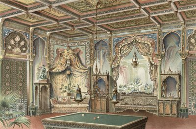 Uma sala de bilhar moura, ilustração de 