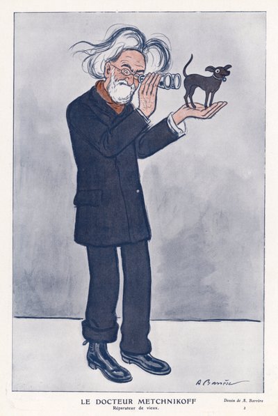 Elie Metchnikoff, zoólogo russo (cor litho) de Adrien Barrere