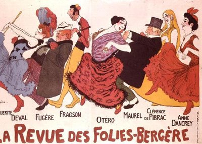La Revue des Folies-Bergere (cor litho) de Adrien Barrere