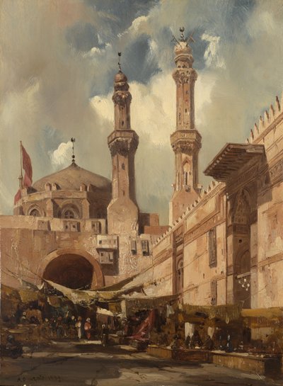Um bazar do Cairo, 1839. de Adrien Dauzats