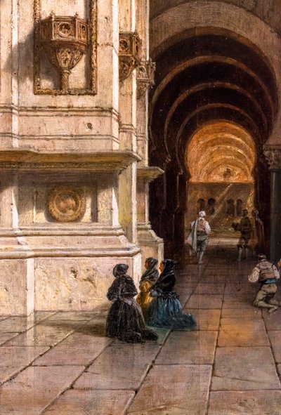 Interior da Mesquita de Córdova de Adrien Dauzats