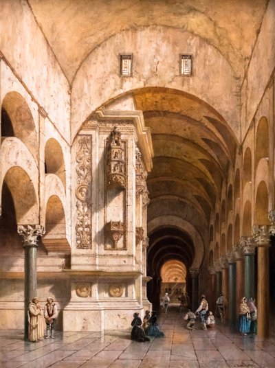 Interior da Mesquita de Córdova de Adrien Dauzats