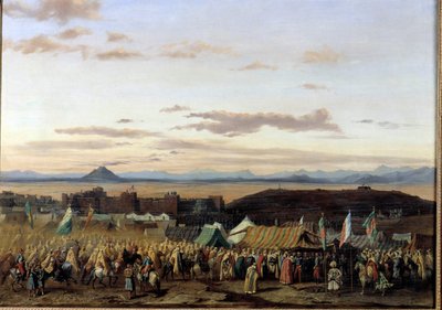 A Captura de Setif na Argélia pelas Tropas do Duque de Orleans Pintura de Adrien Dauzats (1804-1868) 1839 Orleans, Museu de Belas Artes de Adrien Dauzats