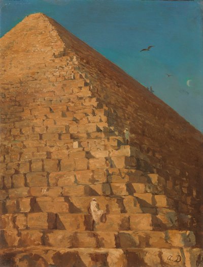 A Grande Pirâmide, Gizé, 1830 ou mais tarde. de Adrien Dauzats