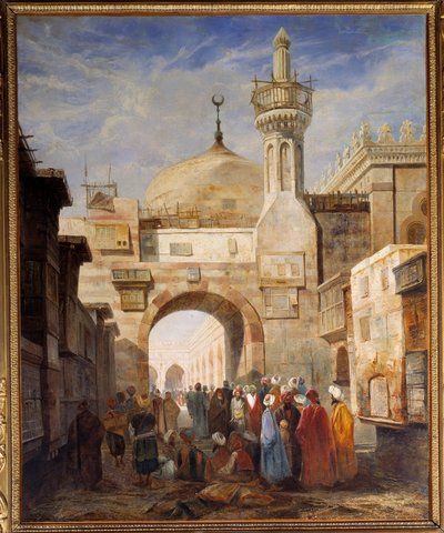 Vista de uma Mesquita no Cairo Pintura de Adrien Dauzats (1804-1868) Século XIX Blois, Museu de Belas Artes de Adrien Dauzats