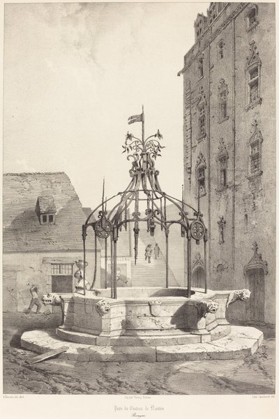 Poço do Chateau de Nantes, Bretanha de Adrien Dauzats after Léon Gaucherel