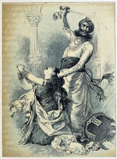 Beard Bleue - em "Les Tales de Fées" de Charles Perrault, ilustrações de Adrien Marie de Adrien Emmanuel Marie