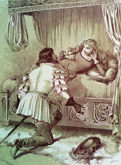 A Bela Adormecida - em "Contos de Fadas" de Charles Perrault, ilustrações de Adrien Marie de Adrien Emmanuel Marie