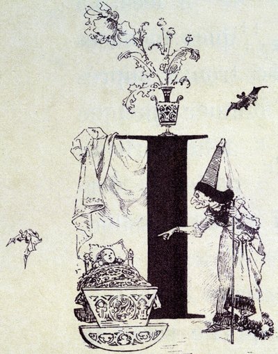 A Bela Adormecida - em "Contos de Fadas" de Charles Perrault, ilustrações de Adrien Marie de Adrien Emmanuel Marie
