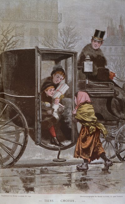 &39;Por favor escolha&39;, ilustração de &39;Le Monde Illustre&39;, c.1890 de Adrien Emmanuel Marie