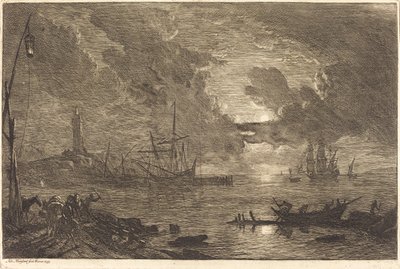 Porto ao luar de Adrien Manglard