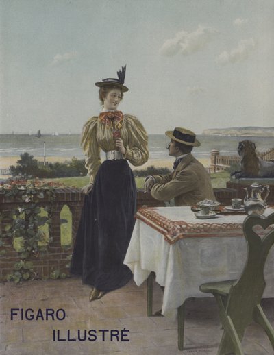 Em Villers-sur-Mer. Capa do Ilustre Figaro, julho de 1897 de Adrien Moreau