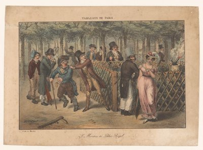 Relógio de sol do Palais-Royal Le Meridien du Palais Royal Cenas parisienses (título da série) Tableaux de Paris (título da série no objeto) de Adrien Victor Auger