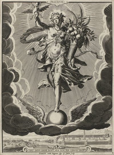 Recompensa / Praemium
Praemivm (título sobre o objecto)
Características para uma vida bem sucedida (título da série) de Egidius  Sadeler (II)