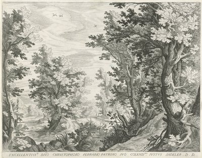 paisagem da floresta de Egidius  Sadeler (II)