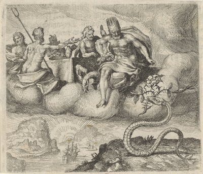 Fábula de Júpiter e a serpente de Egidius  Sadeler (II)