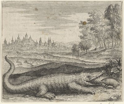 Fábula do crocodilo e do mangusto de Egidius  Sadeler (II)